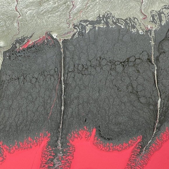 Passion Play - Original Art Poured Liquid Oil Paint Signed Painting 10”x10” - Picture 6 of 7